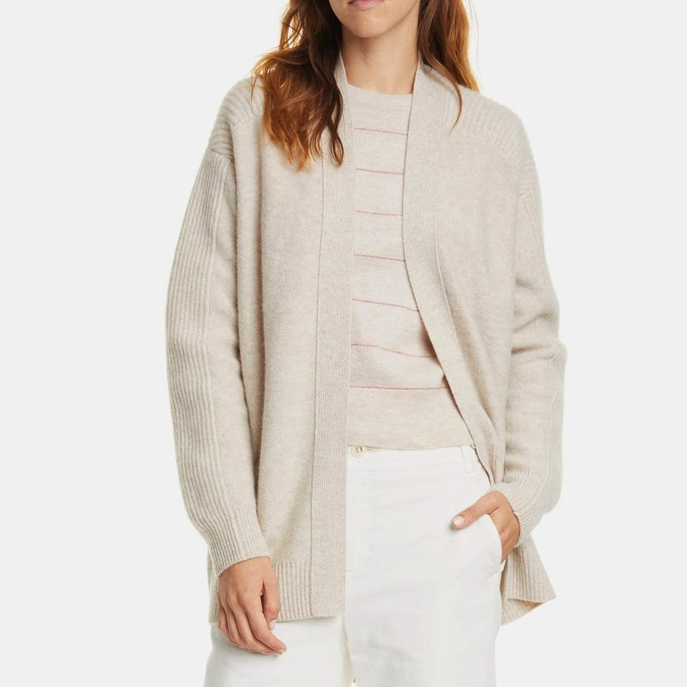 NWT Vince Open Front Wool Cashmere Cardigan Long Dolman Sleeves